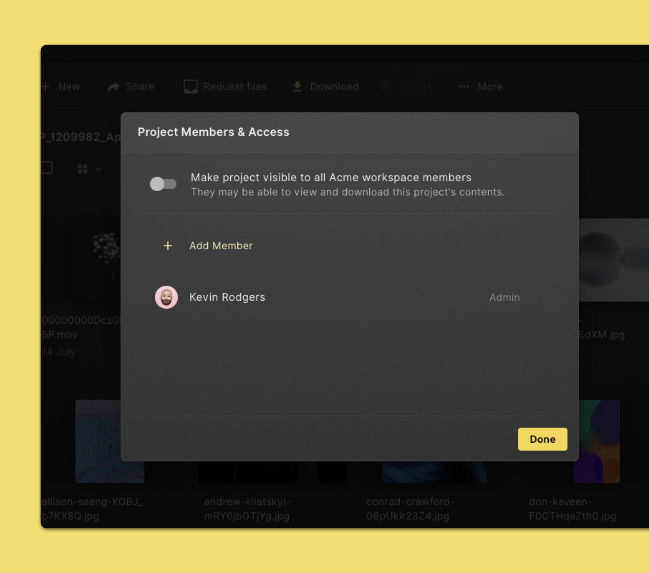 Add people and teams to a project