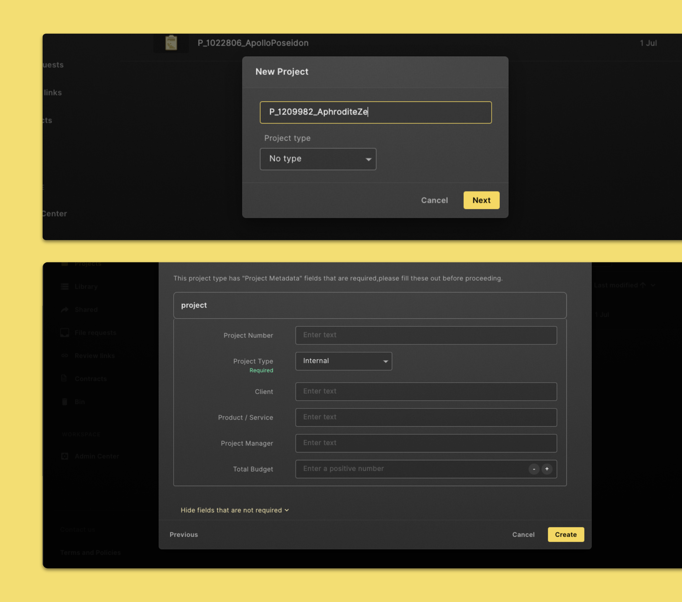 Create a project