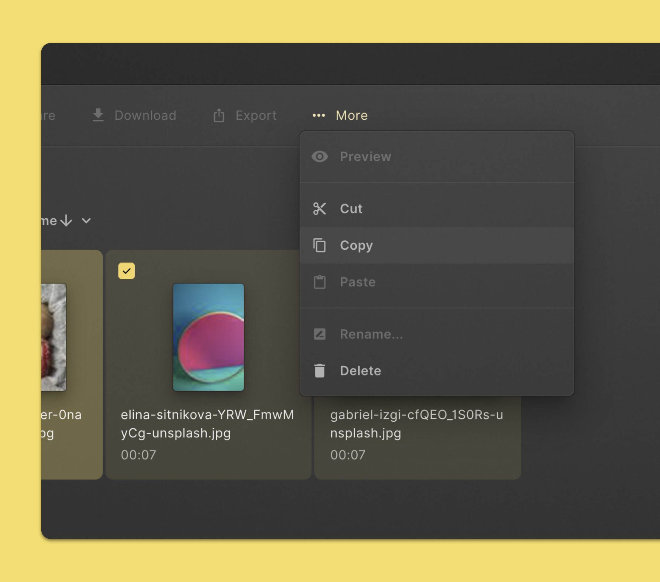 Duplicate a file or folder