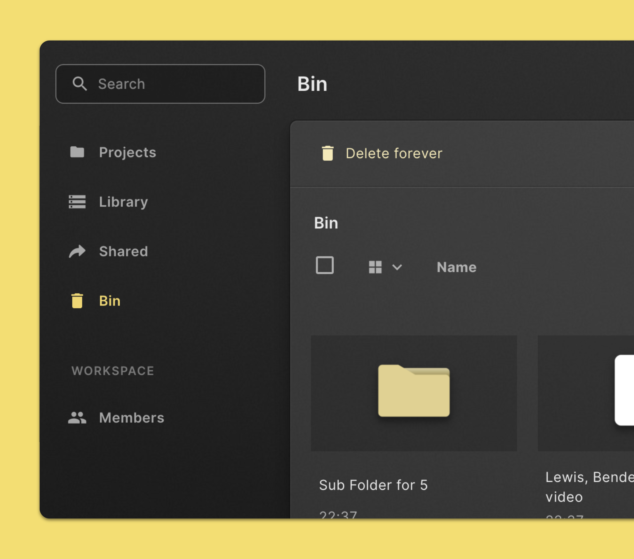 Permanently delete a file or folder