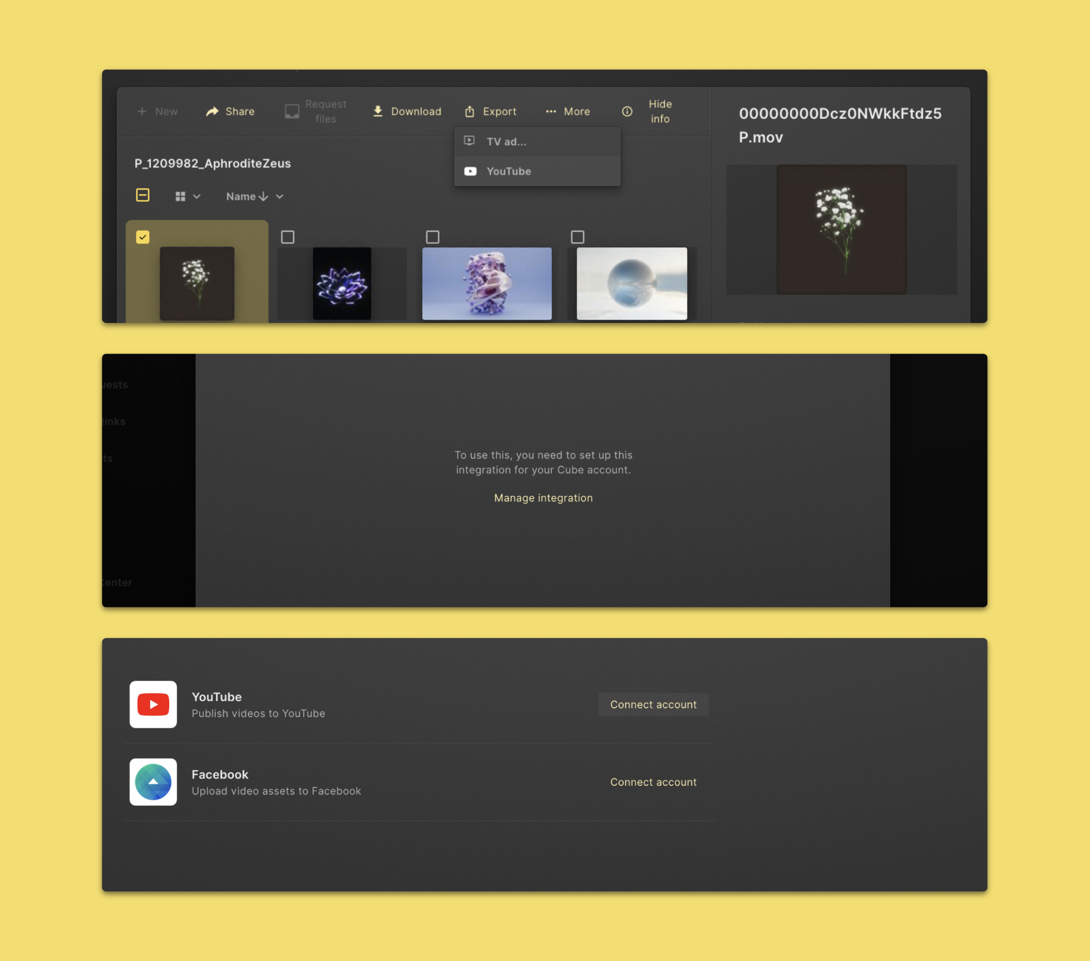 Set up your first YouTube Export