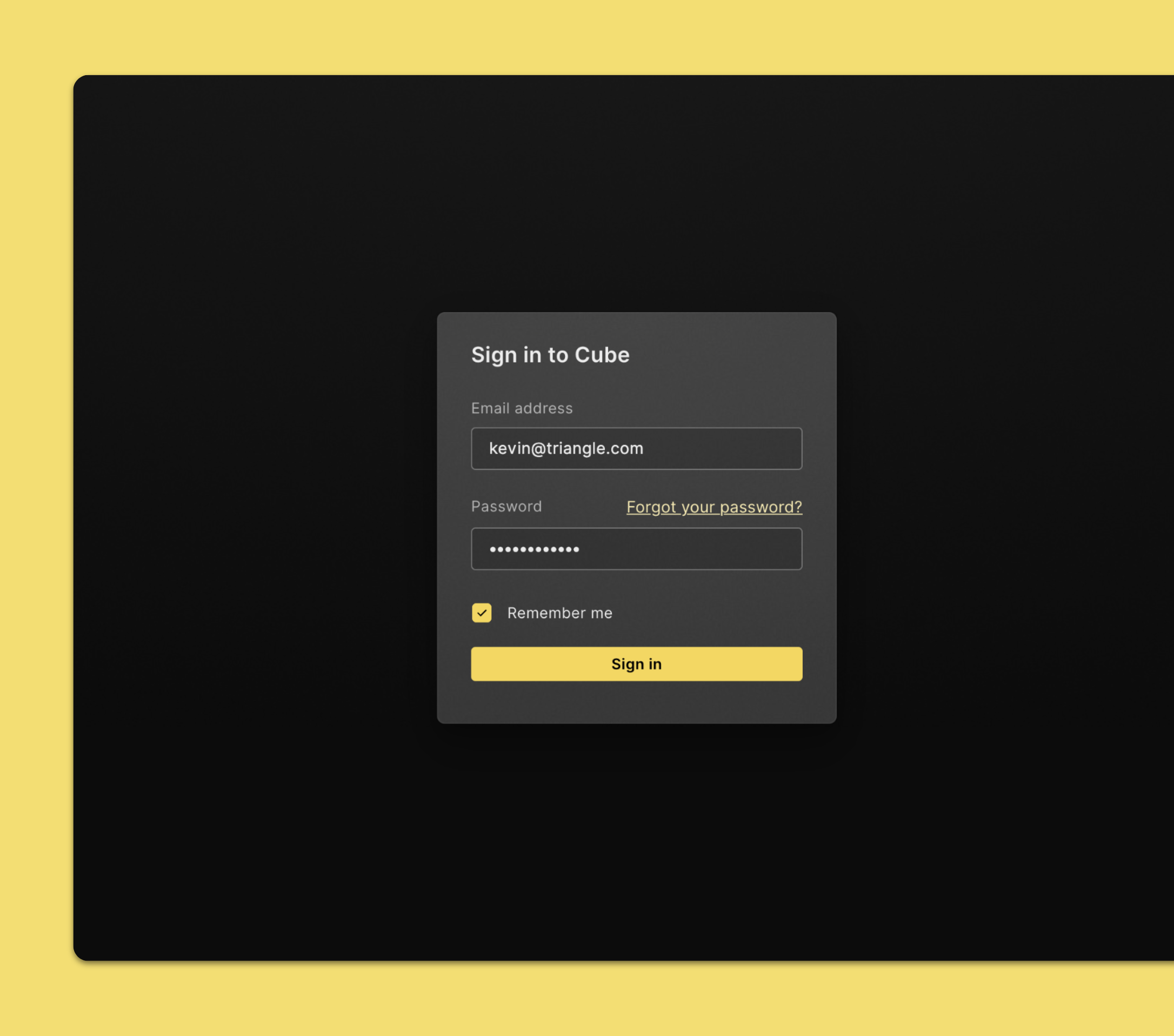Sign in to Cube