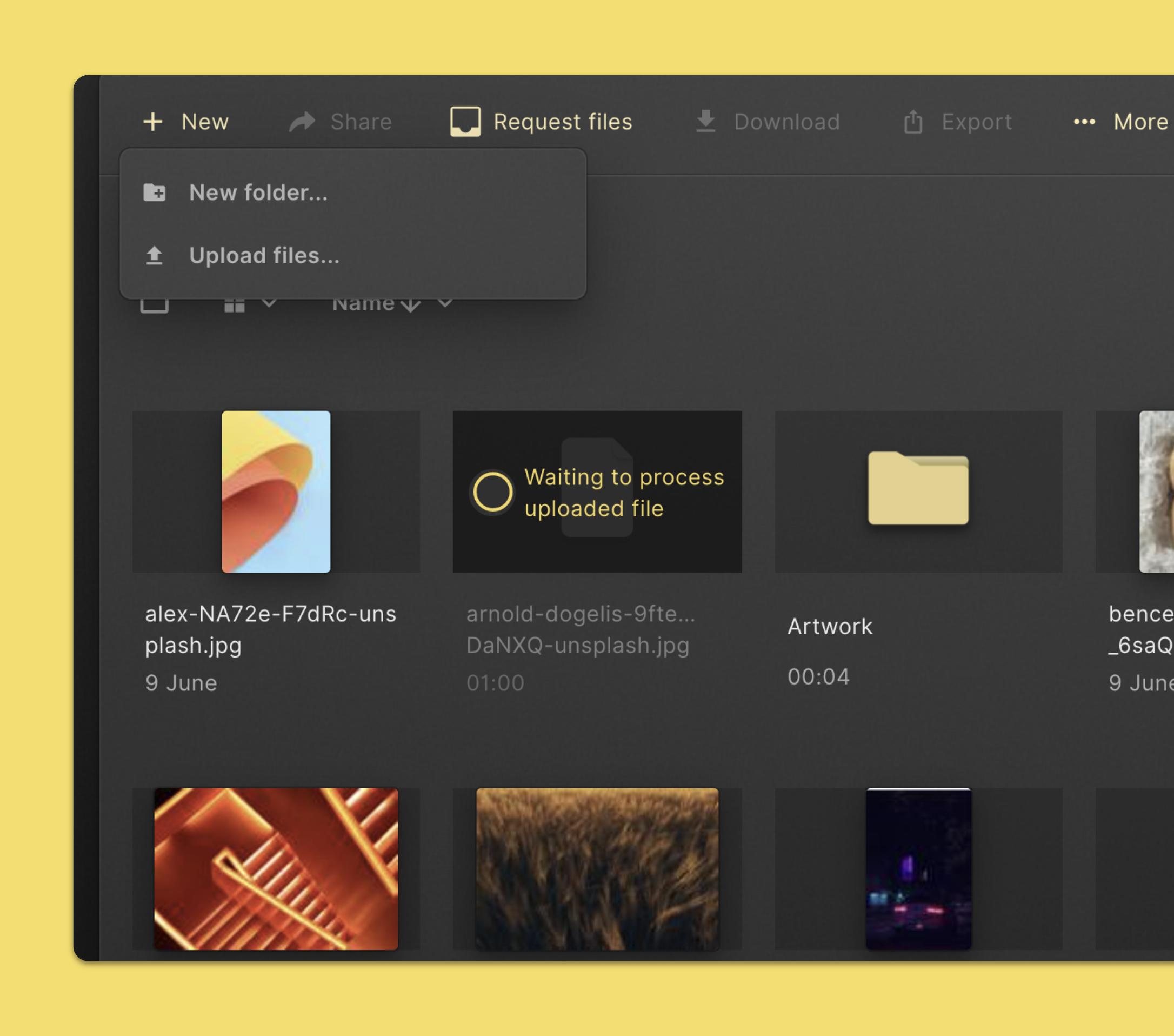 Upload a file
